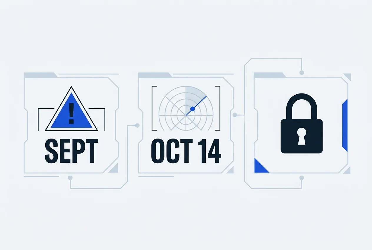 Technical timeline infographic detailing the detection and containment of the Gopax security incident.