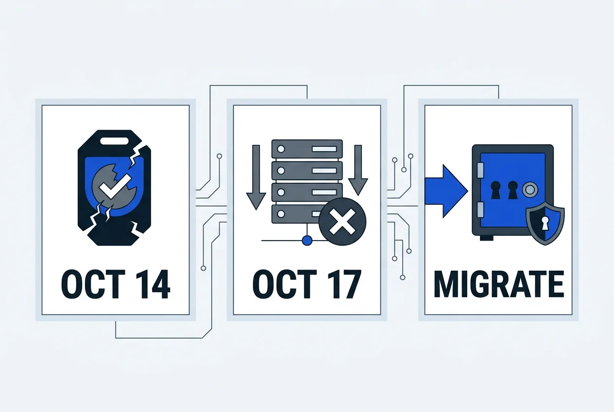 Timeline infographic showing the Zeabur incident progression from October breach to shutdown.