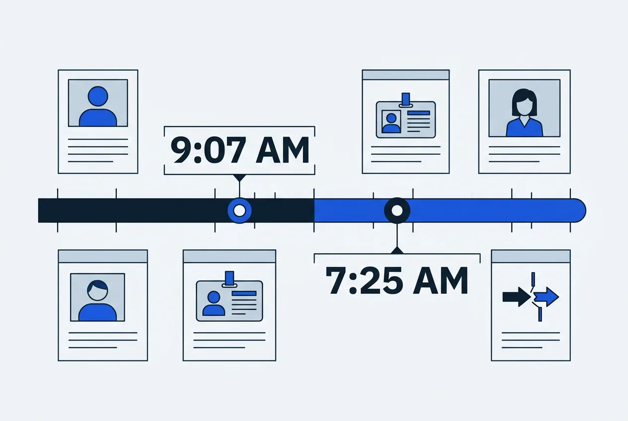 Technical 2D vector infographic showing the 24-hour breach timeline and exposed user accounts.