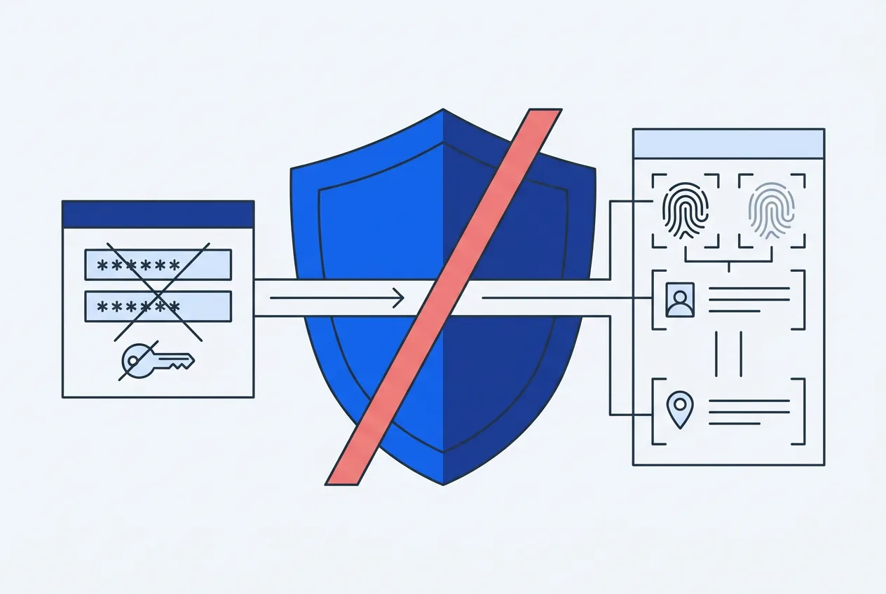 Flat vector security blueprint showing a severed unauthorized data line and access revocation shield.
