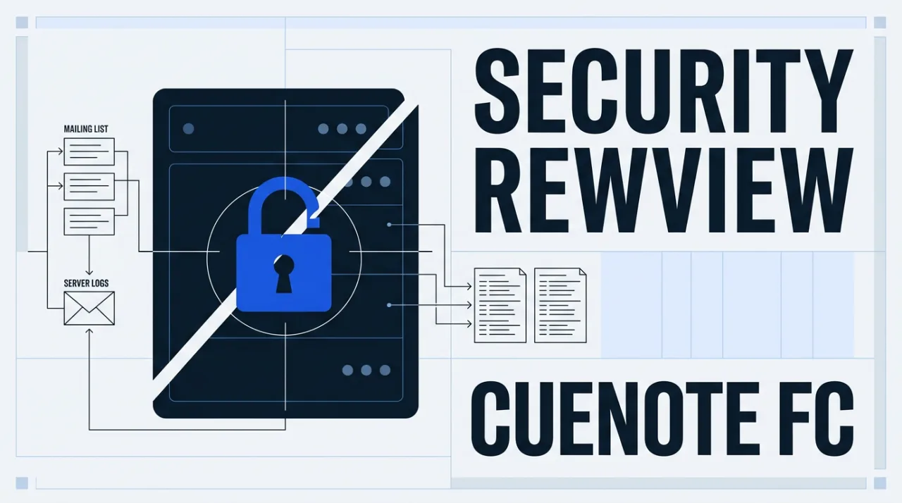 Cyber editorial illustration of a secure email server diagram breached by a library vulnerability.