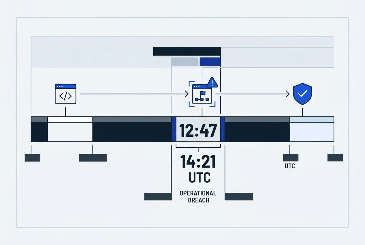 Infographic timeline of the 94-minute malicious OVHcloud CLI release window.