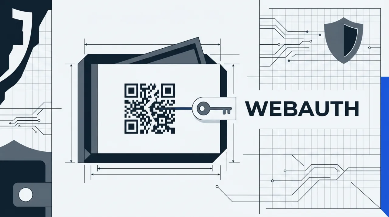 Cyber editorial vector graphic of a Keystone hardware wallet with a cracked QR verification key graphic.